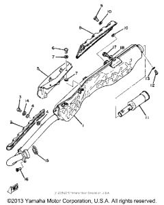 XT250H Выхлопная система