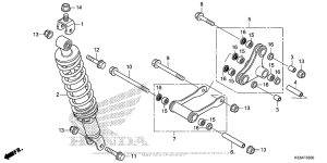 CB300F Задние амортизаторы