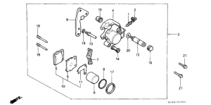 CR80R Передний суппорт