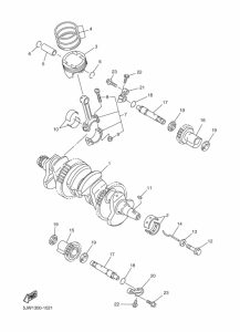 FJR1300A Коленчатый вал и Поршень