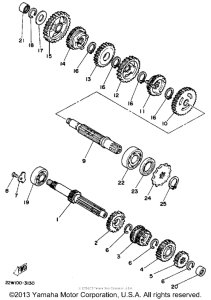 YZ80W (Motocross) Трансмиссия