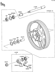 ZX500 Переднее колесо