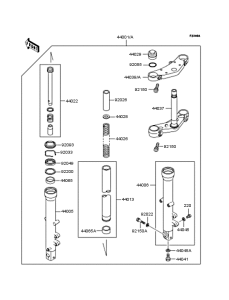ZR400 Передняя вилка