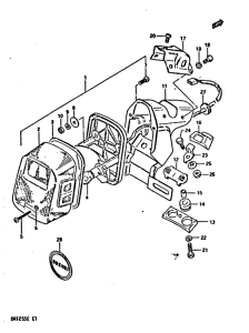 DR125 Задний комбинированный сигнал