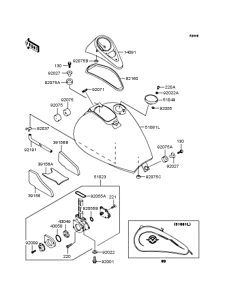 VN800 Топливный бак