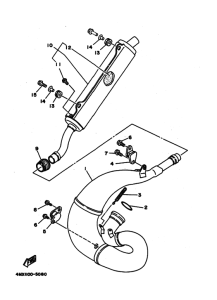 YZ250 Выхлопная система