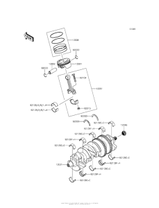 ZX1400 Коленвал и поршни
