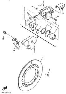 XJ900 Задний суппорт