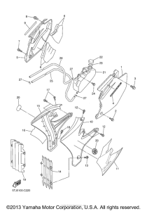 WR450F Боковые обтекатели