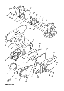 YP125D Крышка картера двигателя