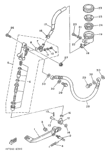 TZR250 Задний торм цилиндр
