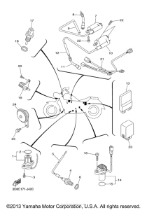 XVS1300CT Электрика