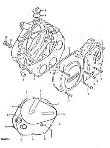 DR400 Crankcase cover ass`y  (v