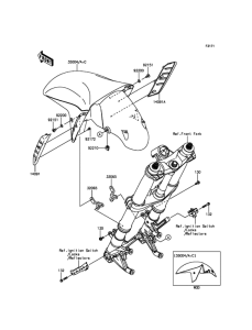 ZX1400 Крыло переднее