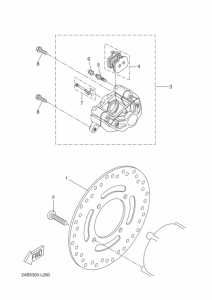 YP125R Задний суппорт