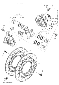 FJ1200A Передний тормоз