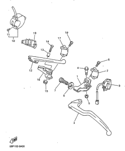 WR400F Handle switch. lever