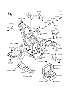 KLX250 Рама ,крепежные детали