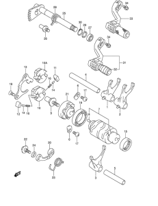 RM250 Переключение передач