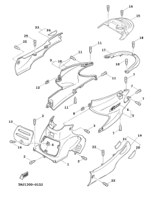 XC125FI Боковые обтекатели