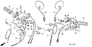 TL125 Handle lever / switch / cable