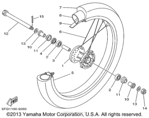 TT225L Переднее колесо