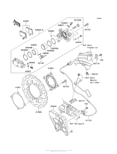ZX1400 Задний тормоз
