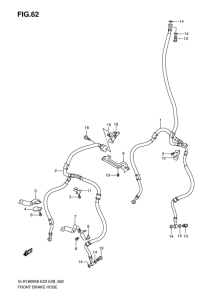 VLR1800 Передние тормозные трубки