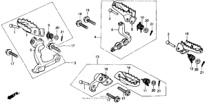 XR250R Подножки