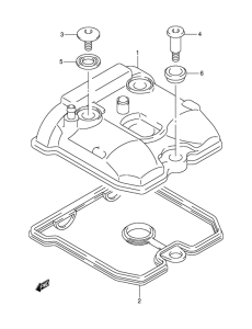 DR-Z400 Крышка головки цилиндров