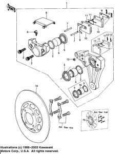 KZ650 Передний суппорт