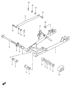 GS125 Маятник задний