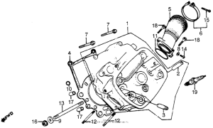 CX650 Левая головка цилиндров