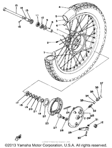 DT250F Переднее колесо