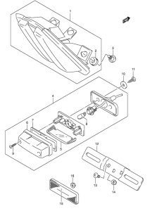SV1000 Задний фонарь