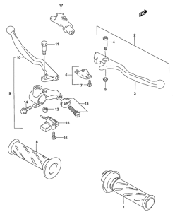 GZ125 Рулевой рычаг
