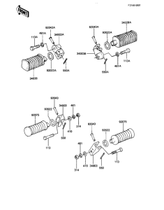 KZ1000 Подножки