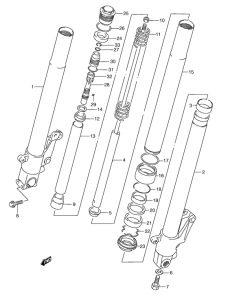 RGV250 Передняя вилка