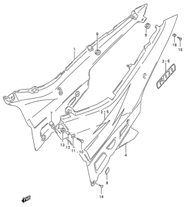 GSX600 Обтекатель задний