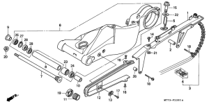 NR750 Swingarm / chain case