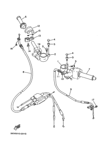 TZR250RSP ｽﾃｱﾘﾝｸﾞﾊﾝﾄﾞﾙ. ｹｰﾌﾞﾙ