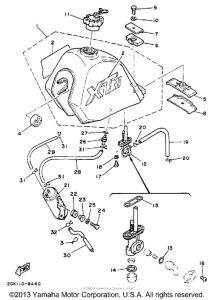 XT350W Топливный бак