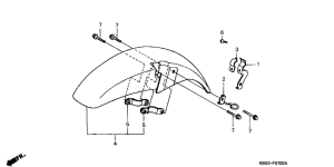 NSR125R Переднее крыло