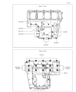 ZR800 Болты крепления картера