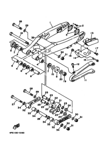 YZ125 YZ125G Задний рычаг и подвеска