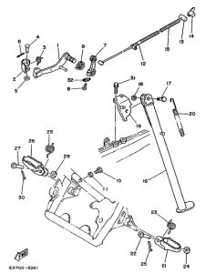 TY250S Stand. footrest