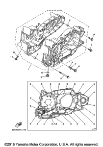 XP500G Картер двигателя