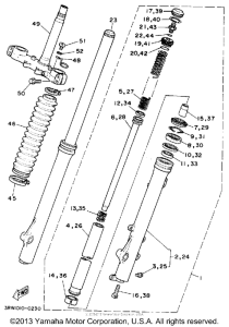 XT225DC Передняя вилка