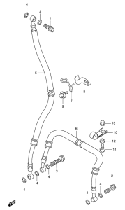 GSX-R1100 Передние тормозные трубки