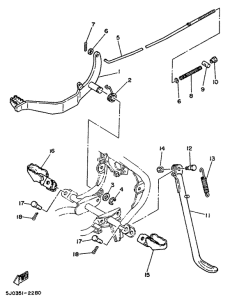 DT50MX Stand. footrest